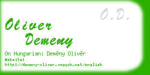 oliver demeny business card