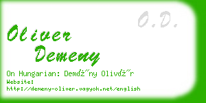oliver demeny business card